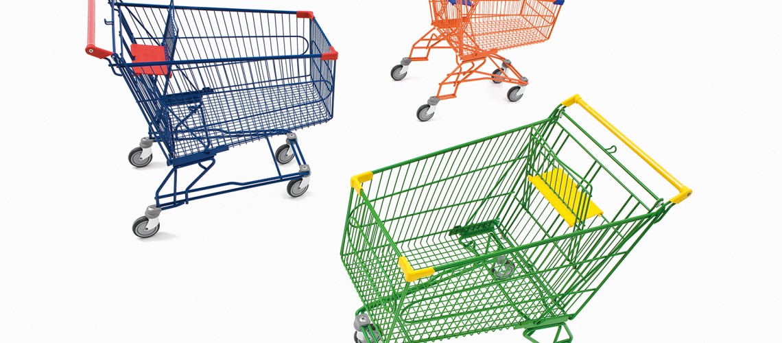 Painted colour trolleys