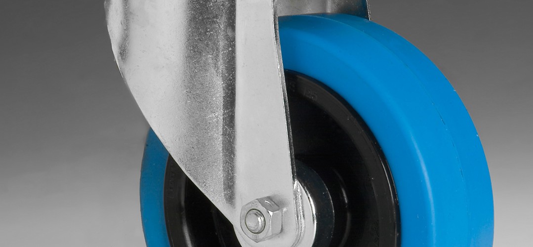 W118 – Swivel wheel 125 Ø elastic rubber