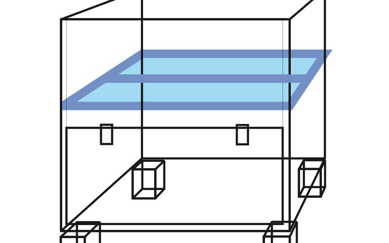 Horizontal divider container